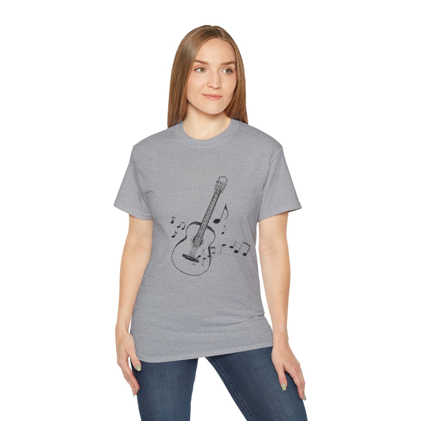 Music Lover's Unisex Ultra Cotton Tee - Guitar Design