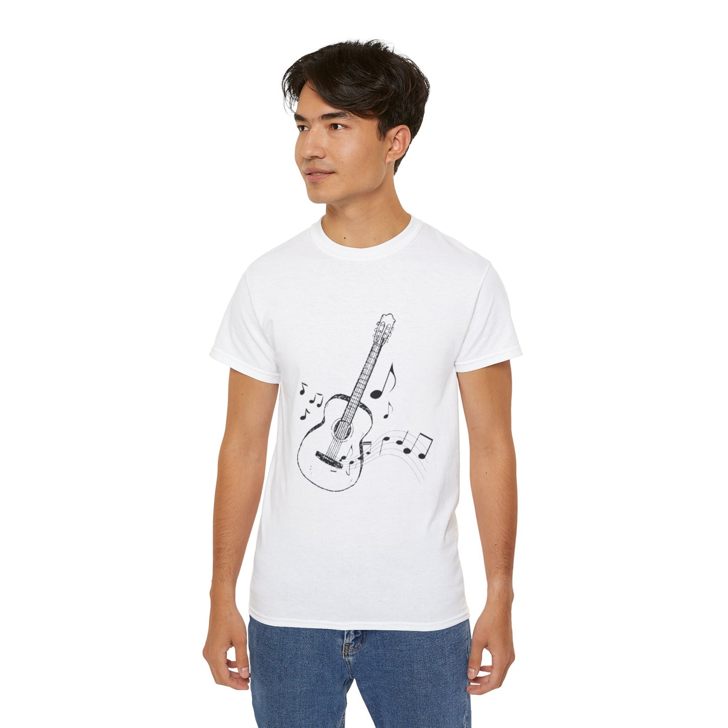 Music Lover's Unisex Ultra Cotton Tee - Guitar Design