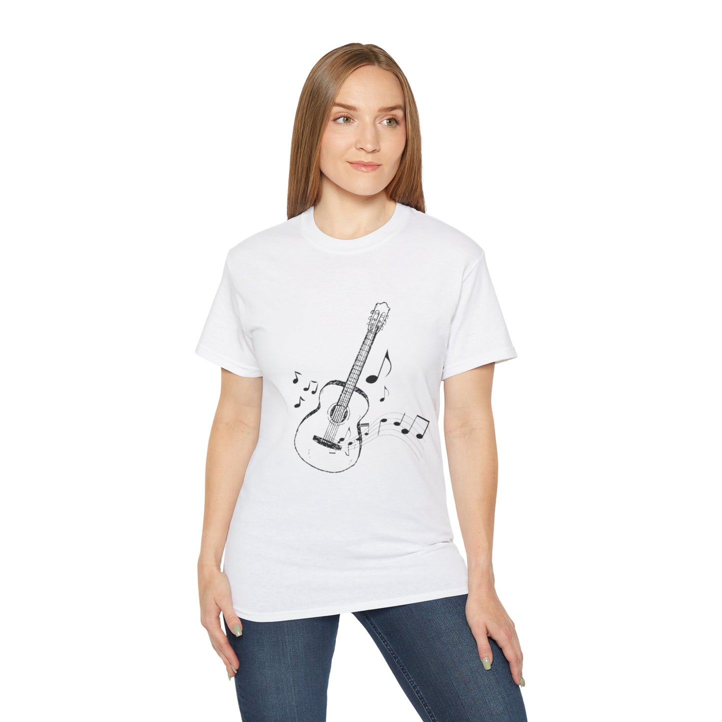 Music Lover's Unisex Ultra Cotton Tee - Guitar Design