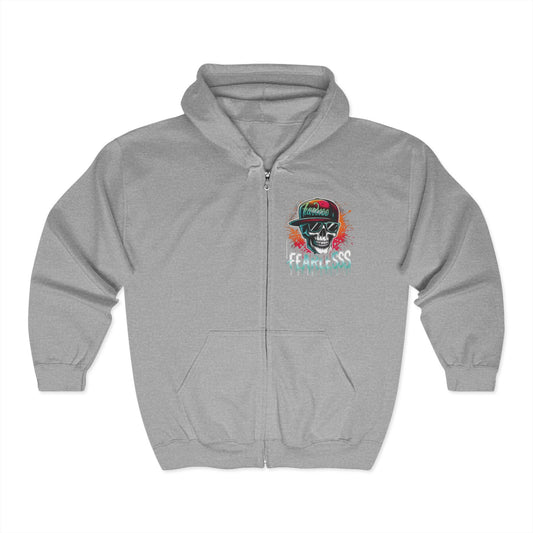 Fearless Graphic Zip-Up Hoodie for Men and Women