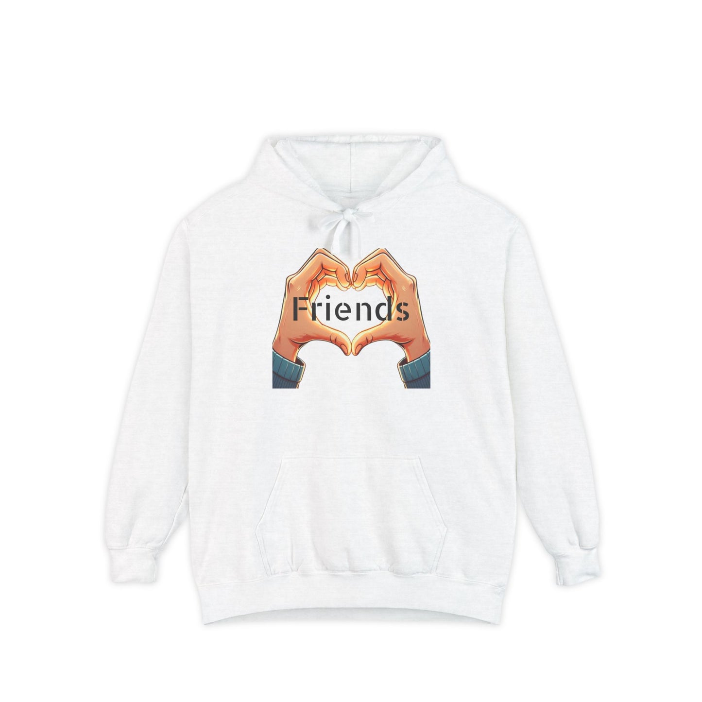 Friends Heart Unisex Garment-Dyed Hoodie - Perfect Gift for Friendships