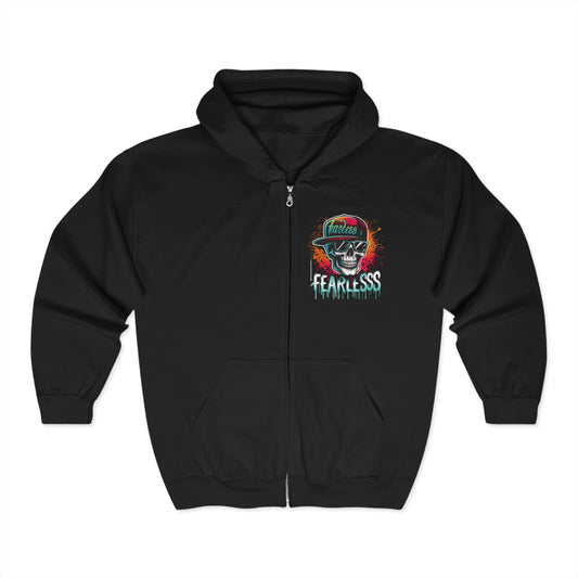 Fearless Graphic Zip-Up Hoodie for Men and Women