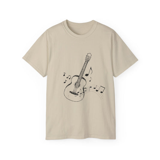 Music Lover's Unisex Ultra Cotton Tee - Guitar Design