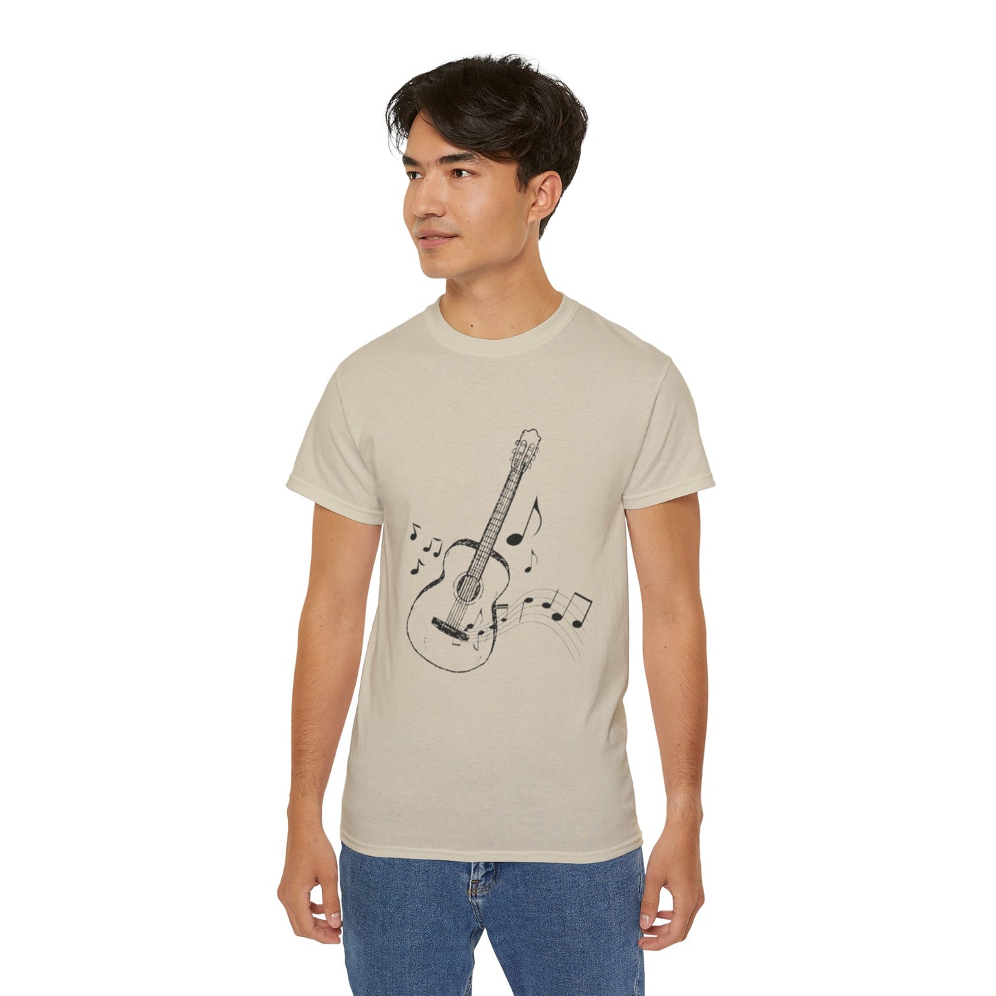 Music Lover's Unisex Ultra Cotton Tee - Guitar Design