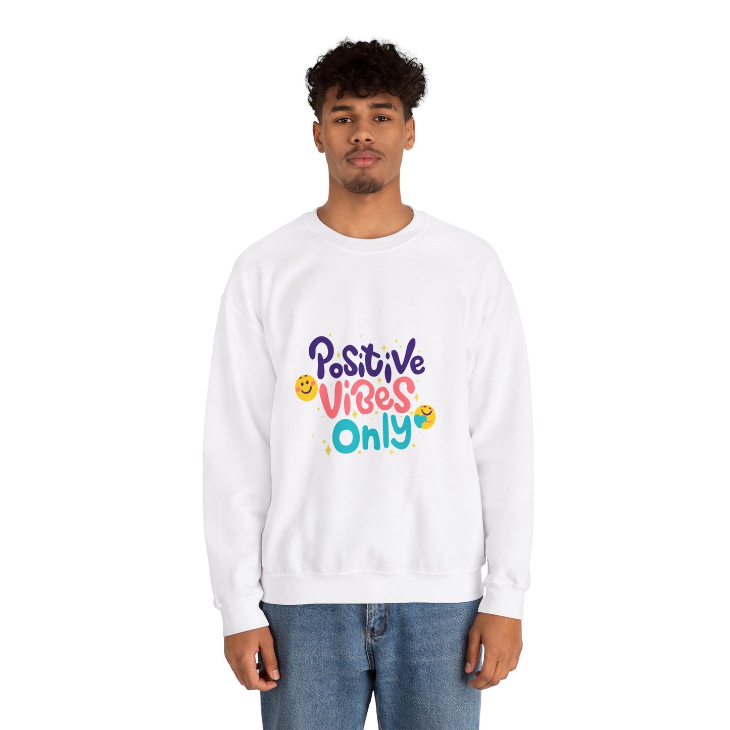 Positive Vibes Only Unisex Crewneck Sweatshirt