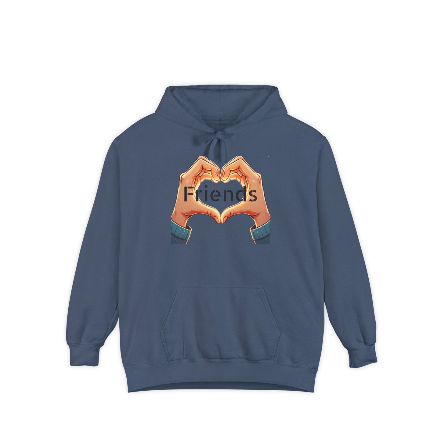 Friends Heart Unisex Garment-Dyed Hoodie - Perfect Gift for Friendships