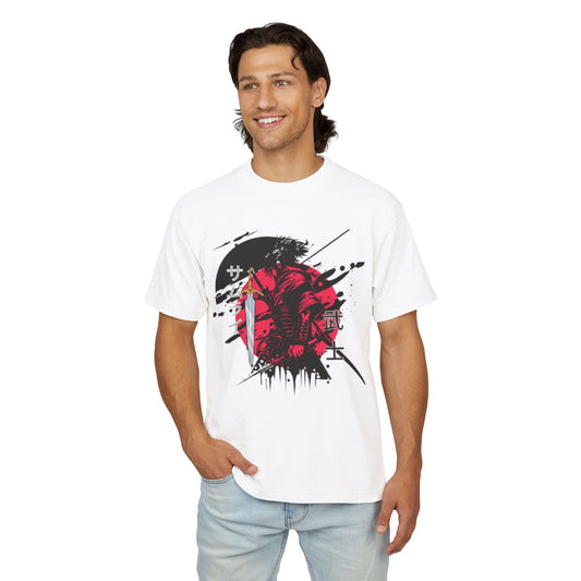 Unisex Urban Heavy Tee - Japanese Samurai Art Design