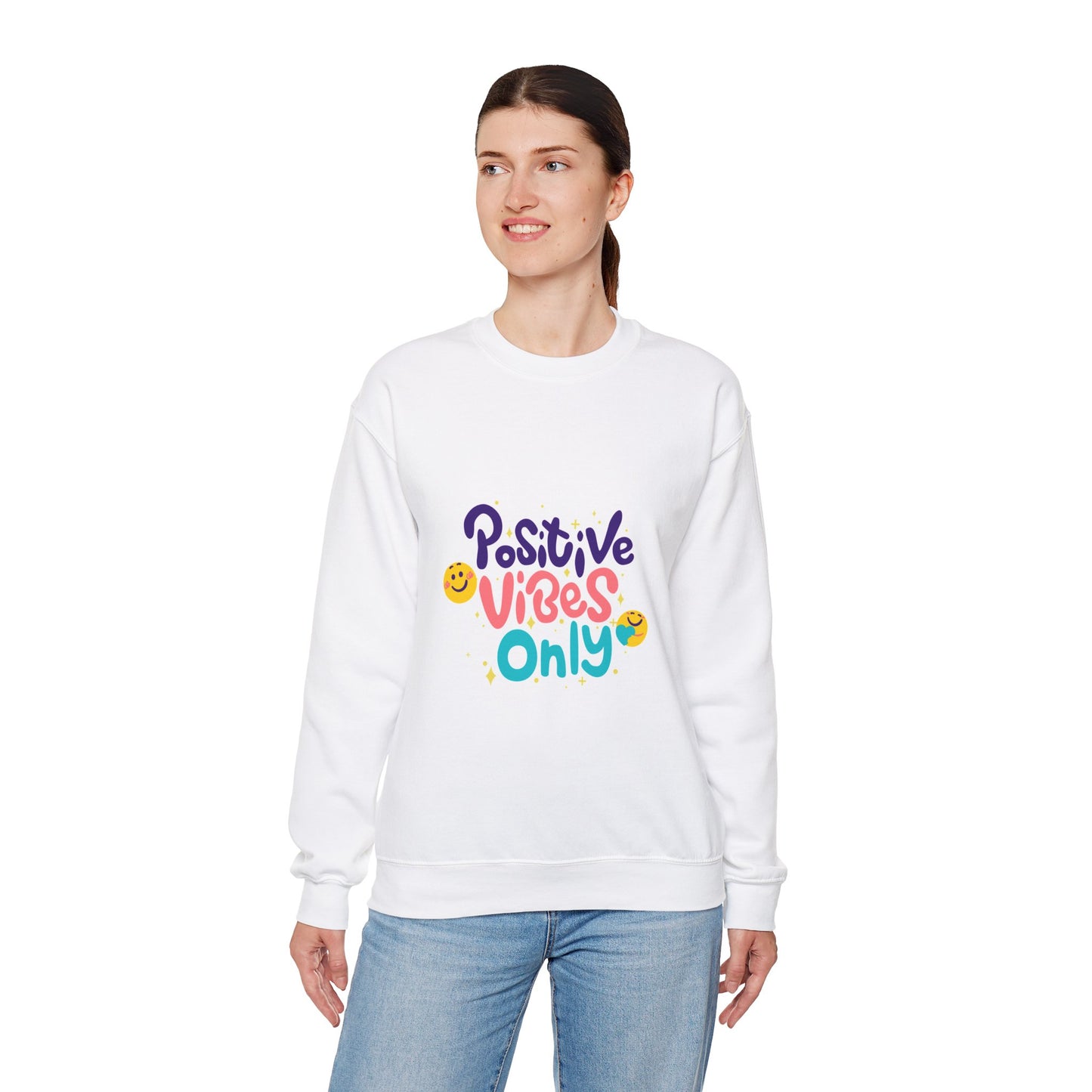 Positive Vibes Only Unisex Crewneck Sweatshirt